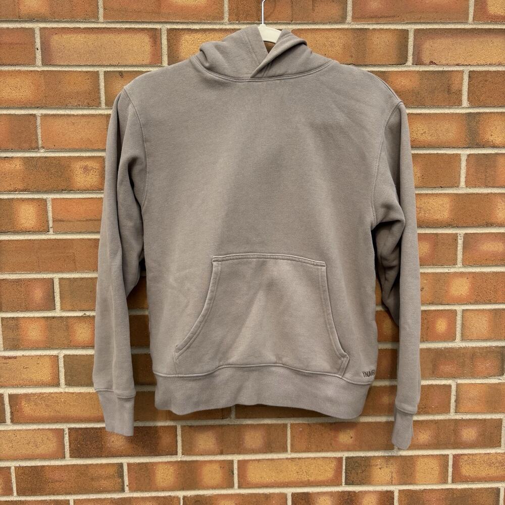 TNA Sweatfleece Aritzia Cozy Fleece Pullover Hoodie Tan Womens 2XS - Picture 1 of 7